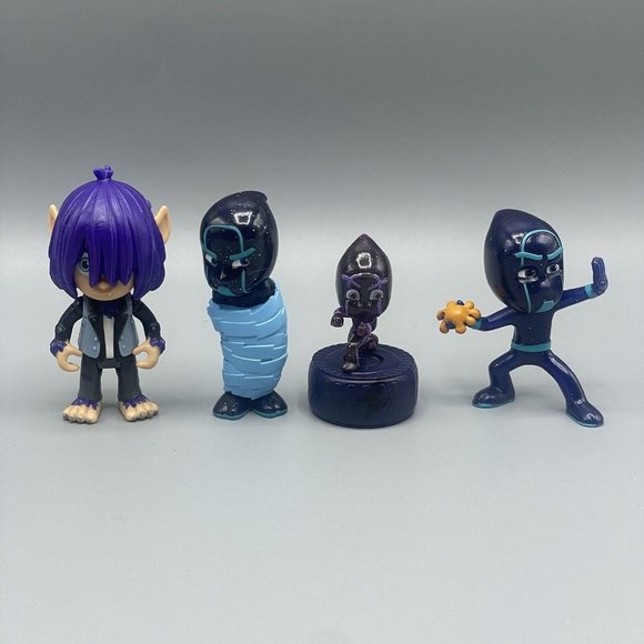 PJ Masks Villain Lot Of 8 Night Ninja Ninjalinos Kevin And Romeo Figures Toppers - Picture 5 of 6